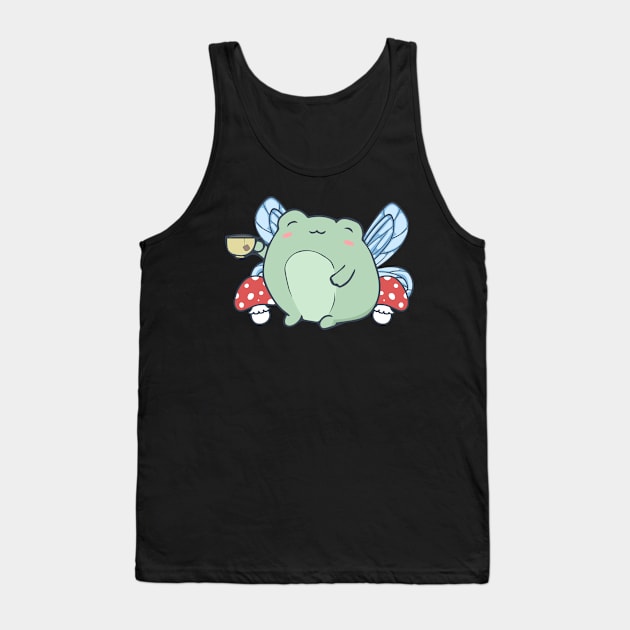 Cottagecore Aesthetic Kawaii Fairy Frog Fairycore Tank Top by Alex21